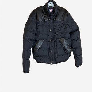True Rock retro black puffer jacket men's size small.
